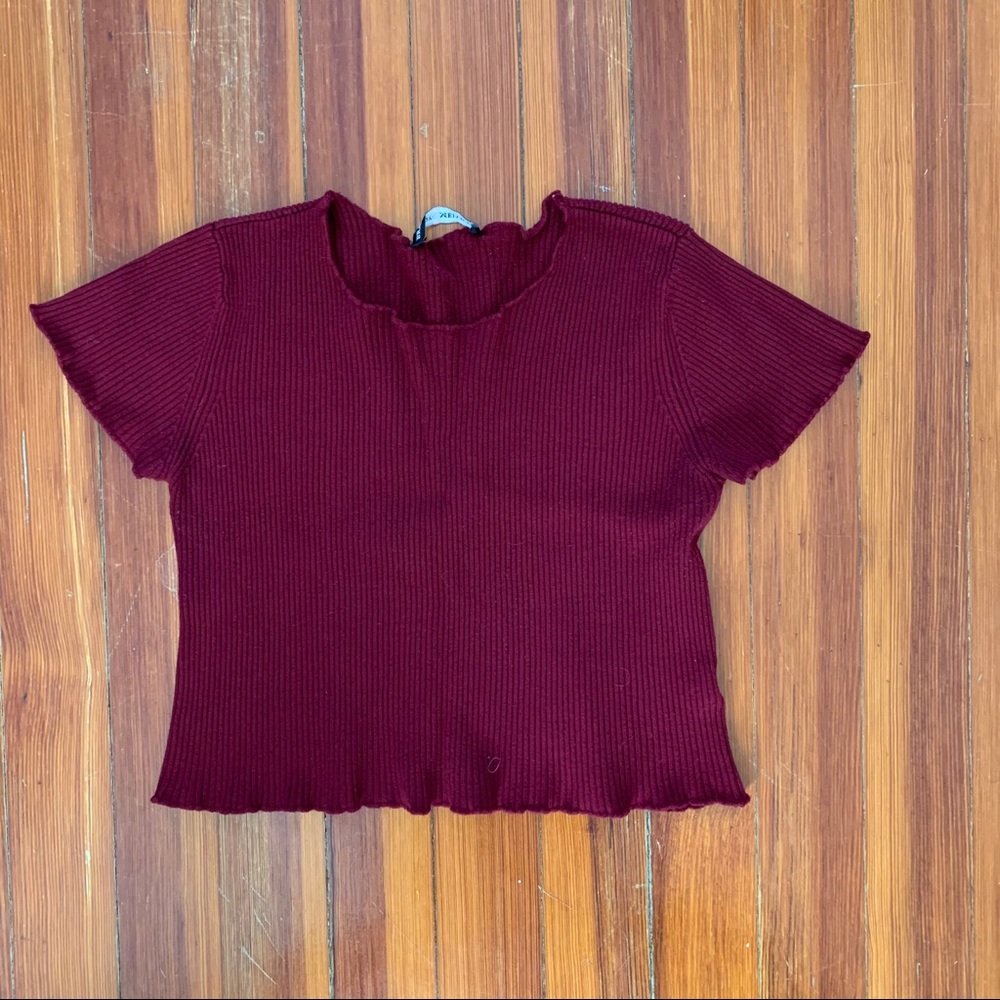 Brandy Melville Maroon Crop Top